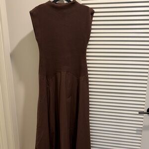 NWT Zara Brown Midi Dress L